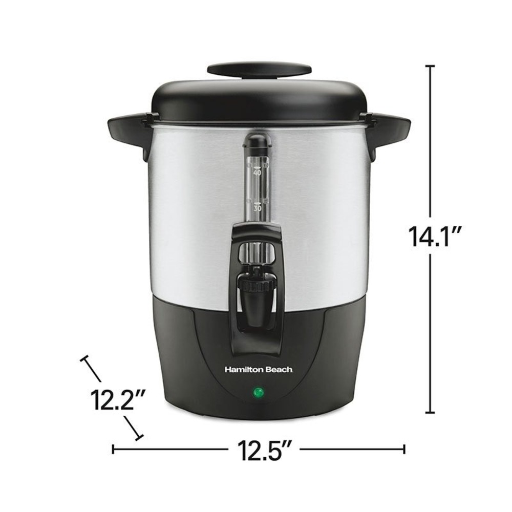 Hamilton Beach Coffee Urn Unisex 40 Cup Silver NIB Dispensing Percolator 40540 - Picture 2 of 9